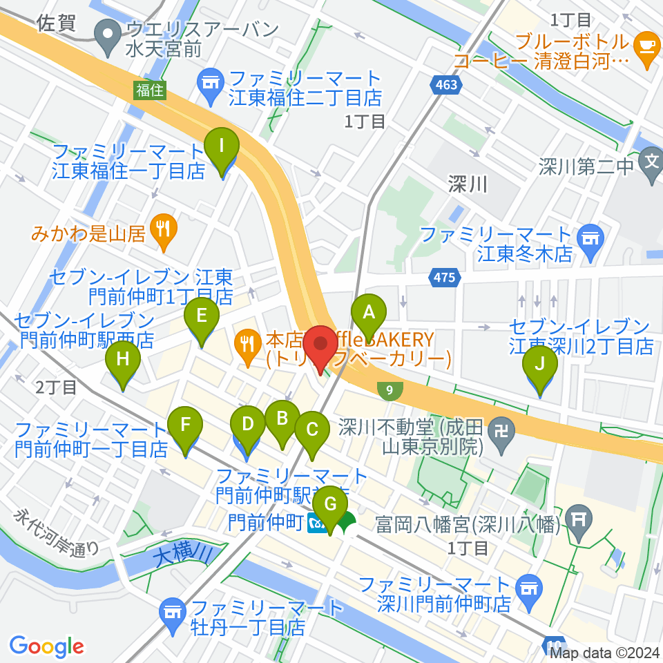 PAN VILLAGE周辺のコンビニエンスストア一覧地図