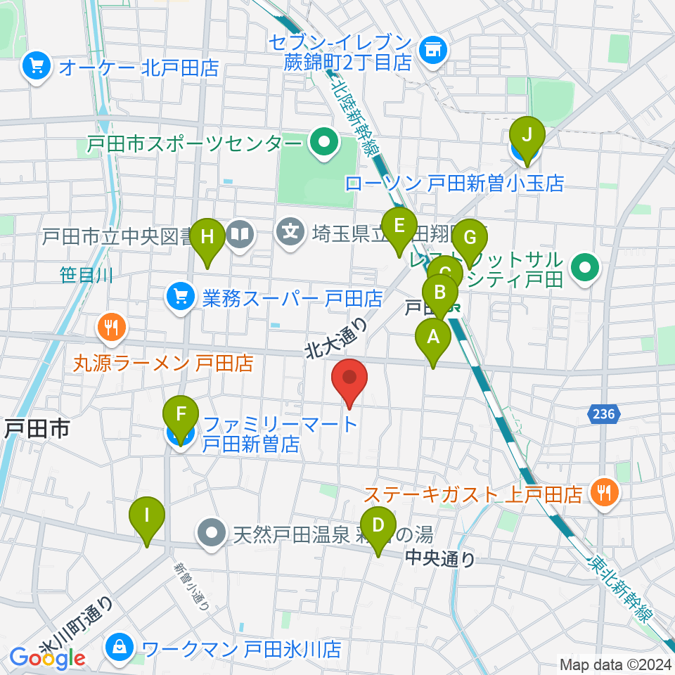 フェルナンデス ギターエンジニア スクール周辺のコンビニエンスストア一覧地図