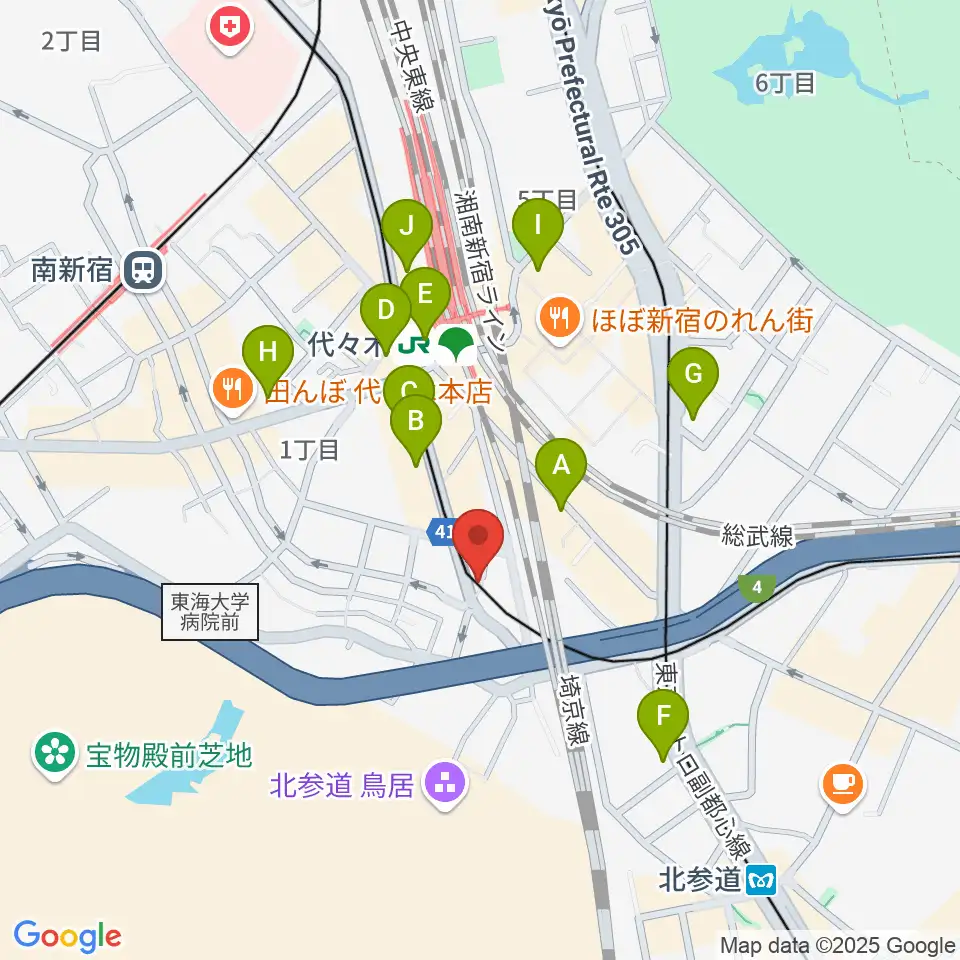 ルーツ音楽院周辺のコンビニエンスストア一覧地図