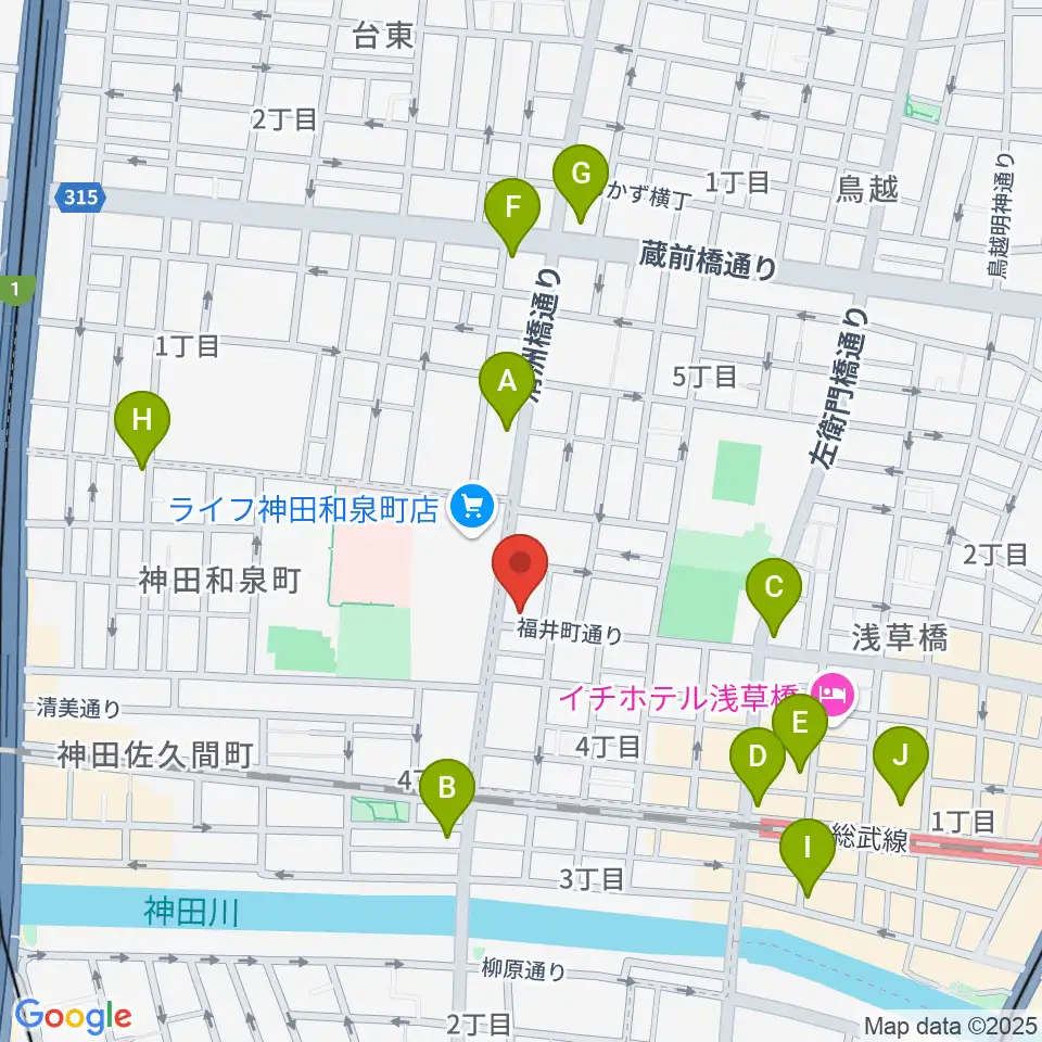 ホットミュージックスクール周辺のコンビニエンスストア一覧地図