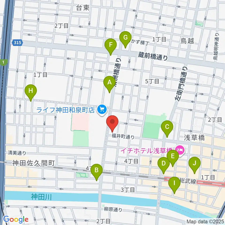 ホットミュージックスクール周辺のコンビニエンスストア一覧地図