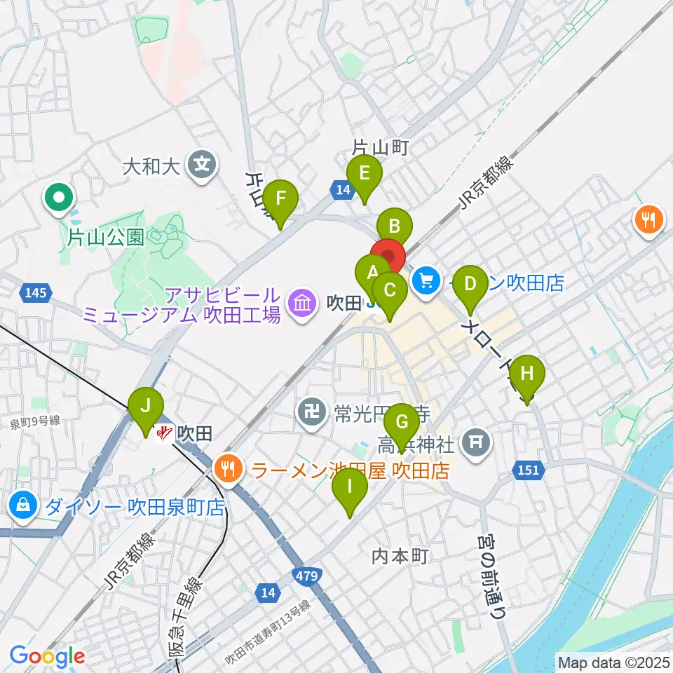 大阪シティアカデミー周辺のコンビニエンスストア一覧地図