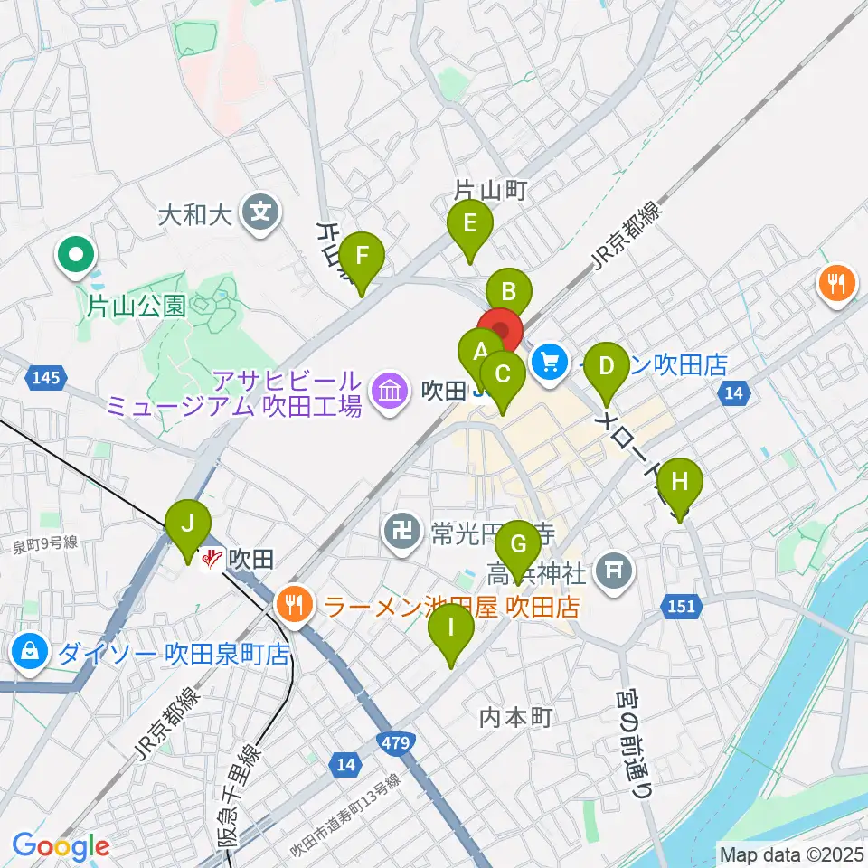 大阪シティアカデミー周辺のコンビニエンスストア一覧地図