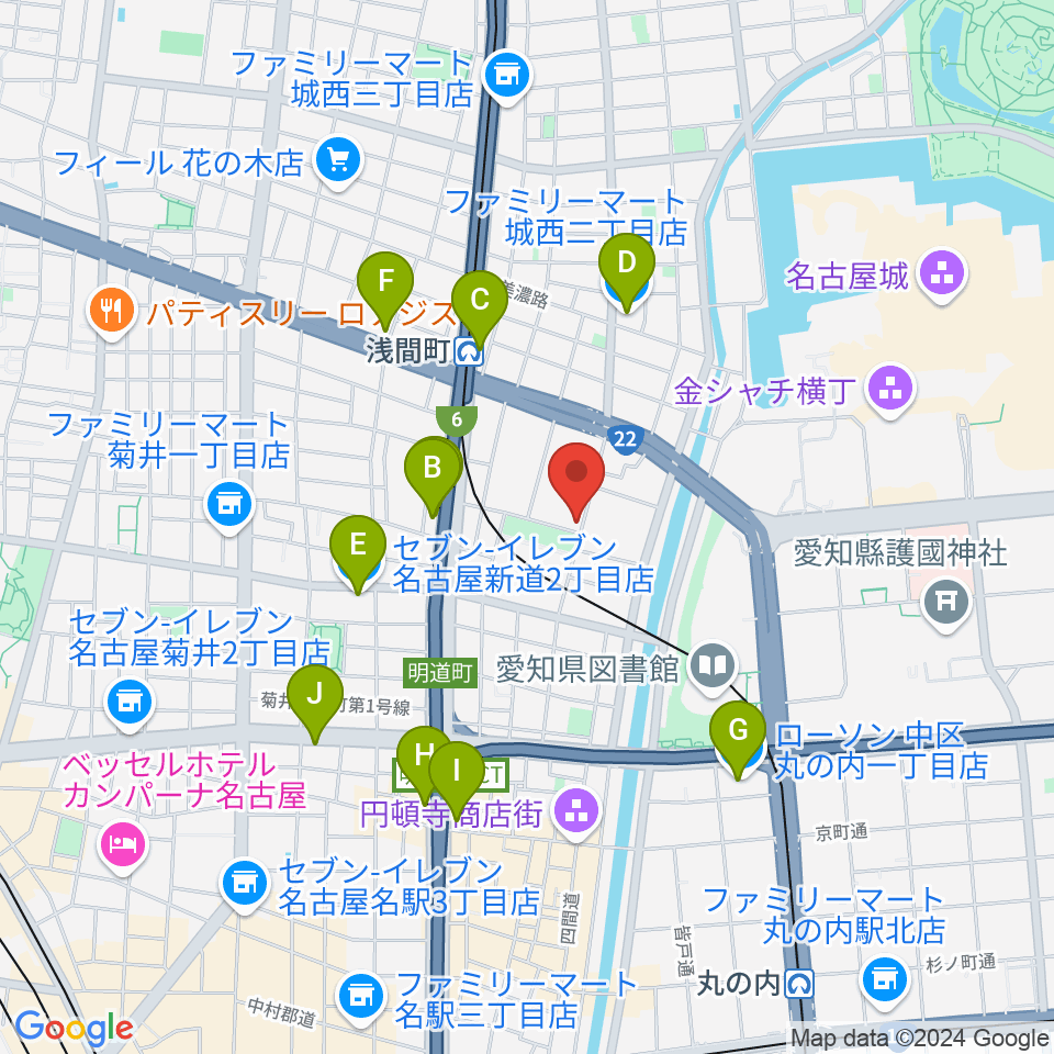 大正琴 澄音会周辺のコンビニエンスストア一覧地図