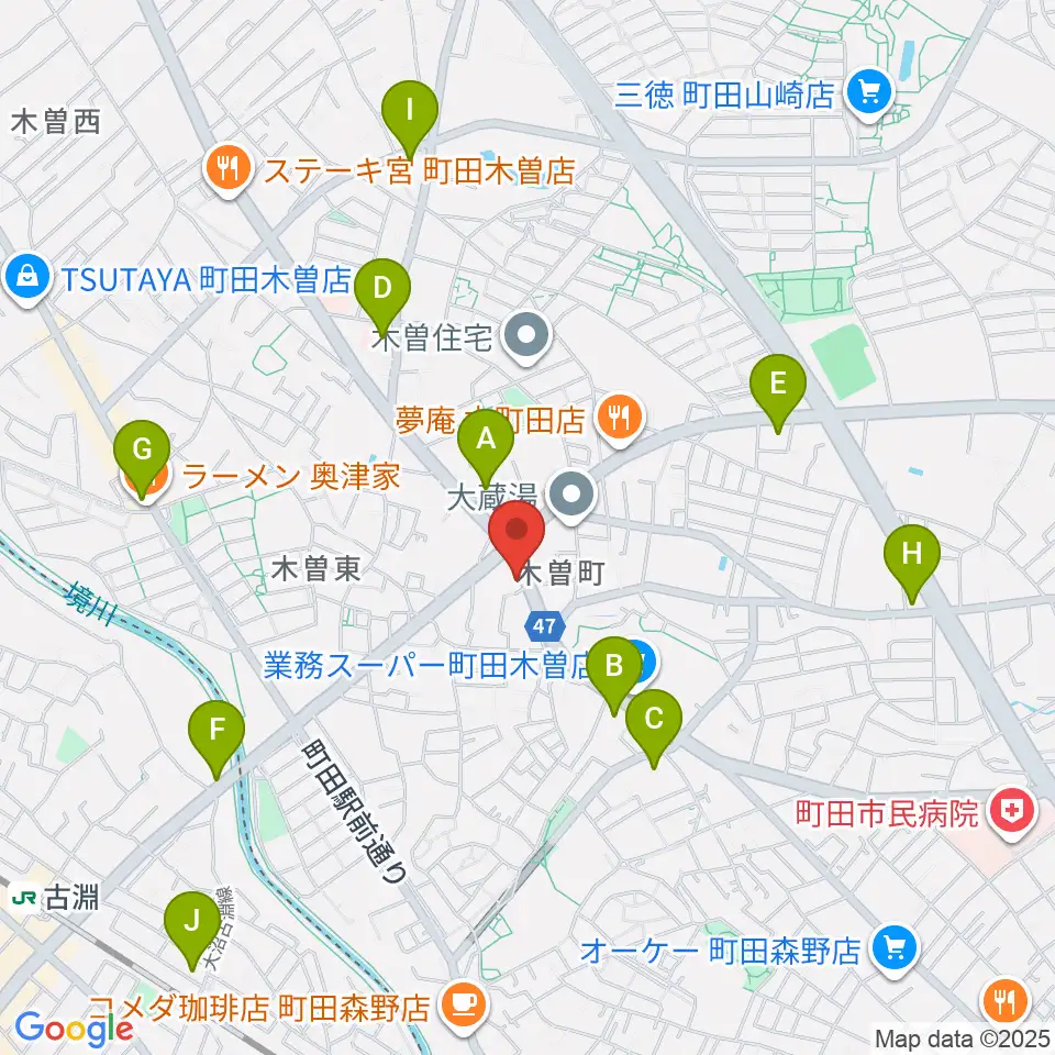 フランツ音楽研究所周辺のコンビニエンスストア一覧地図