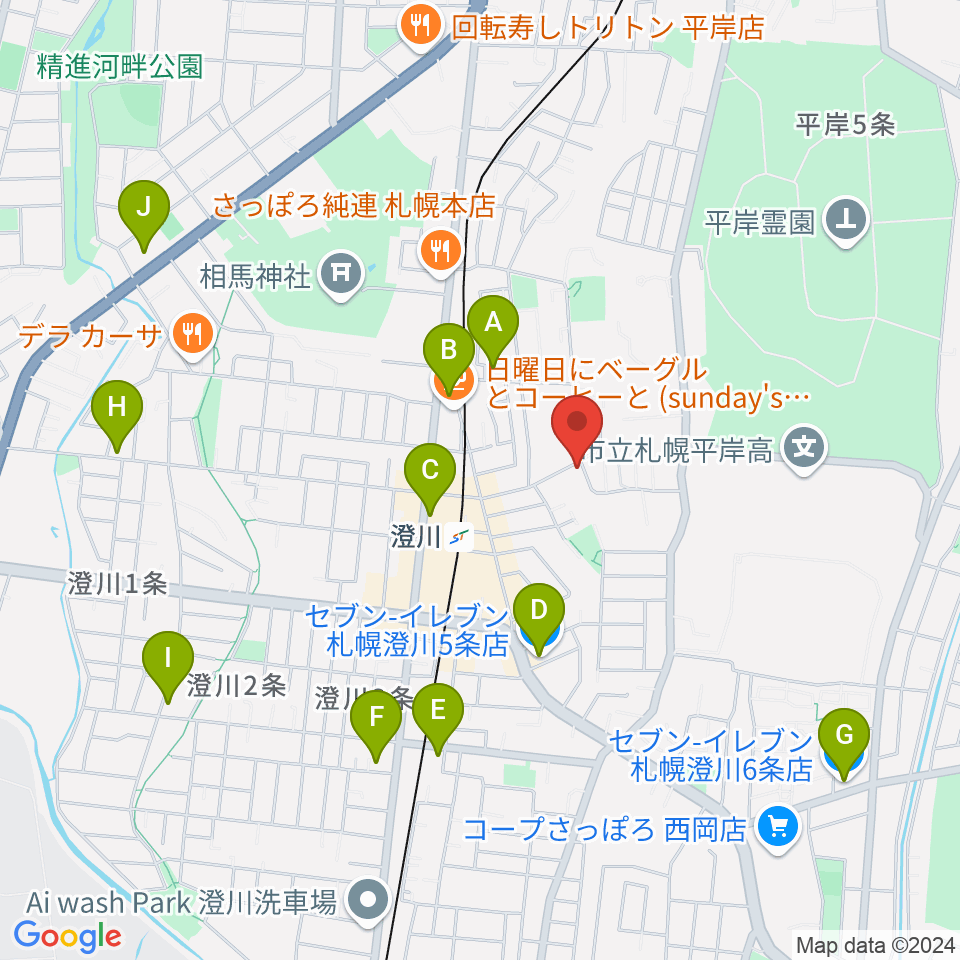 札幌コンセルヴァトワール周辺のコンビニエンスストア一覧地図