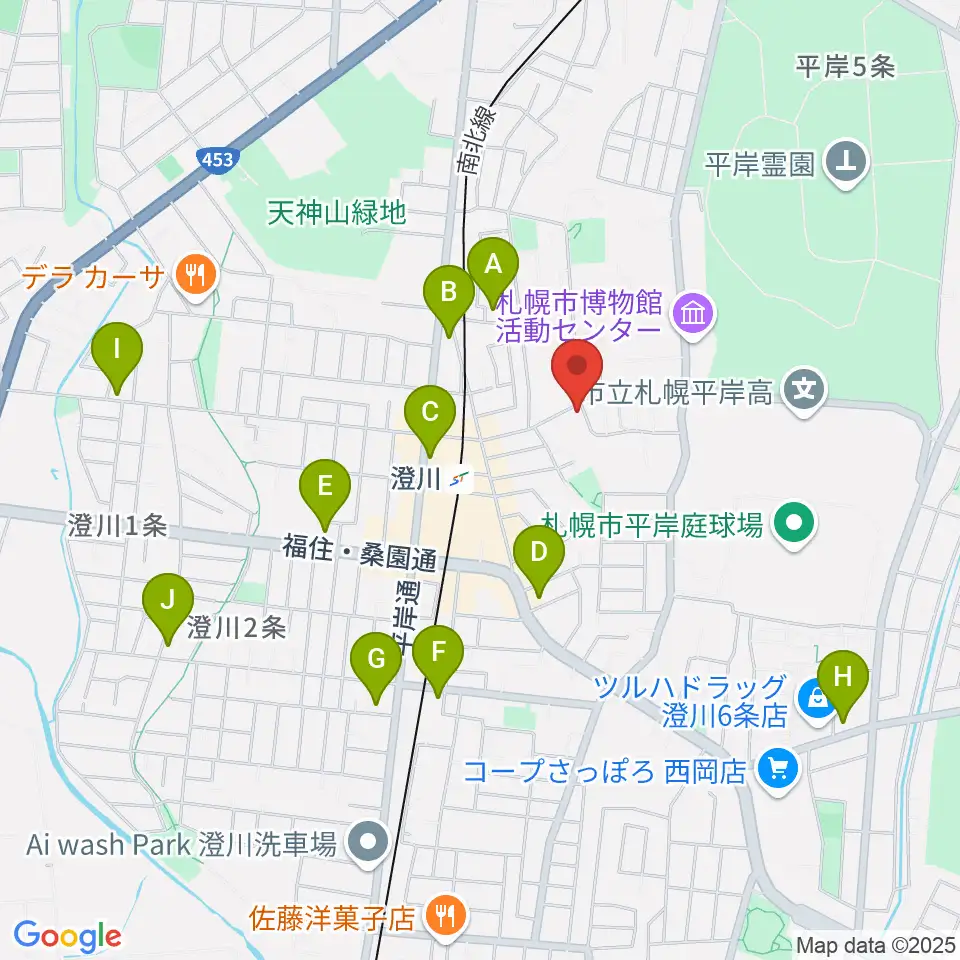 札幌コンセルヴァトワール周辺のコンビニエンスストア一覧地図