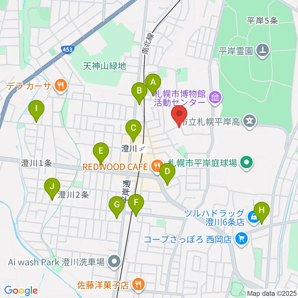 札幌コンセルヴァトワール周辺のコンビニエンスストア一覧地図