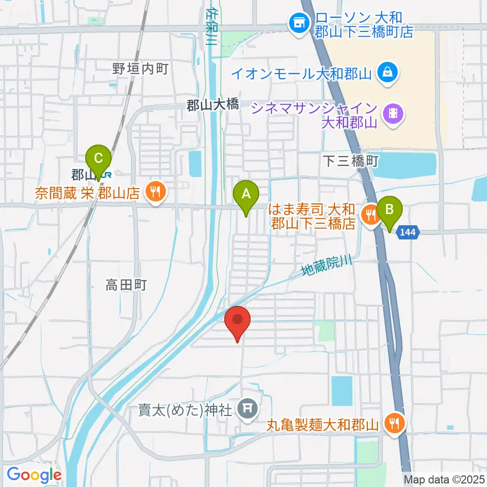 たんと音楽教室周辺のコンビニエンスストア一覧地図