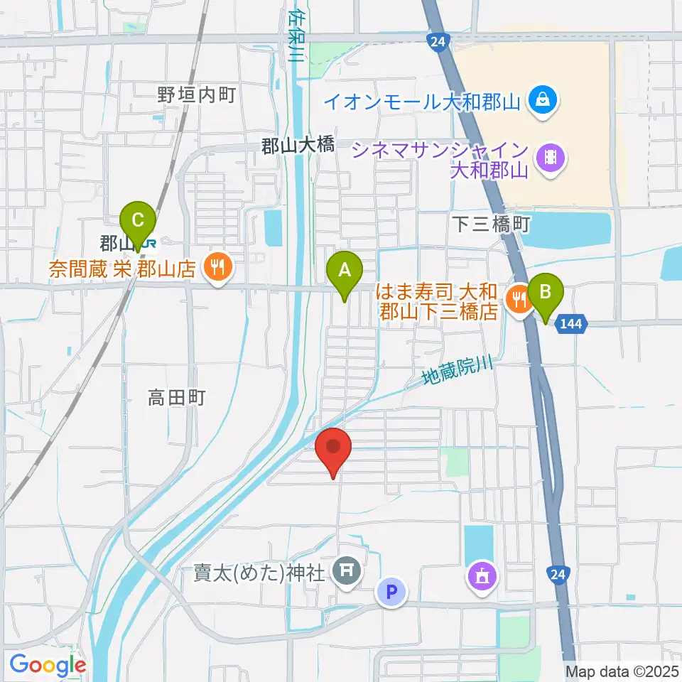 たんと音楽教室周辺のコンビニエンスストア一覧地図