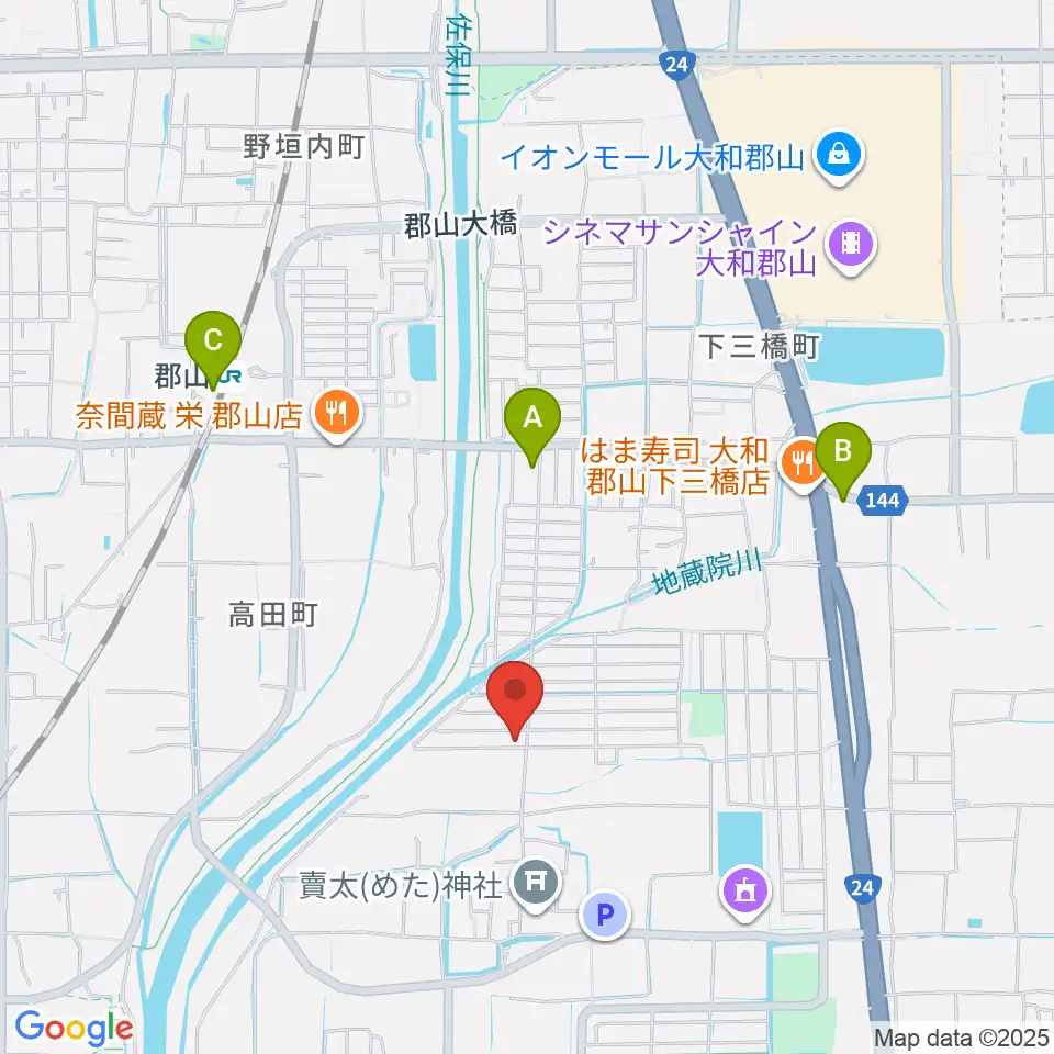 たんと音楽教室周辺のコンビニエンスストア一覧地図