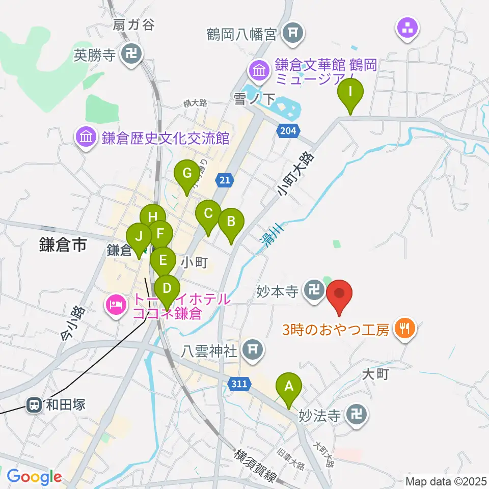 SIFレコーディングスタジオ周辺のコンビニエンスストア一覧地図