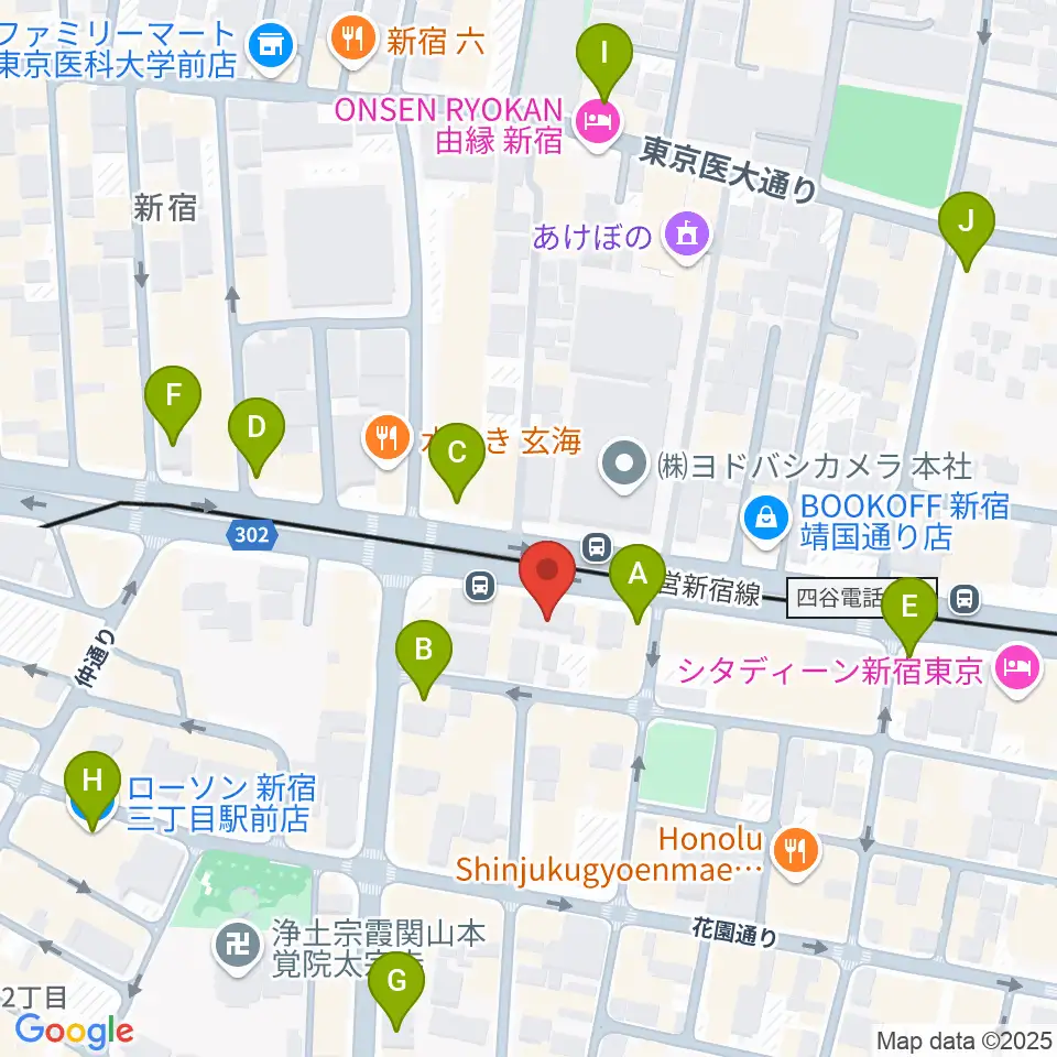 新宿WildSideTokyo周辺のコンビニエンスストア一覧地図