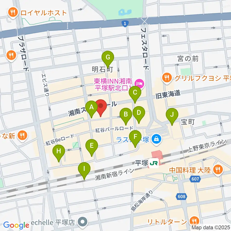 パプリカミュージックスタジオ周辺のコンビニエンスストア一覧地図