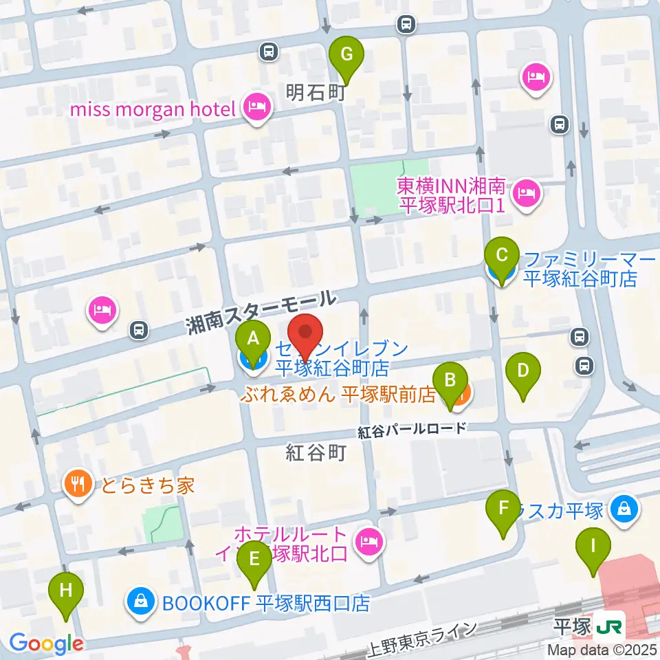 パプリカミュージックスタジオ周辺のコンビニエンスストア一覧地図