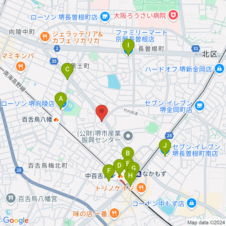 音楽スタジオmoa周辺のコンビニエンスストア一覧地図