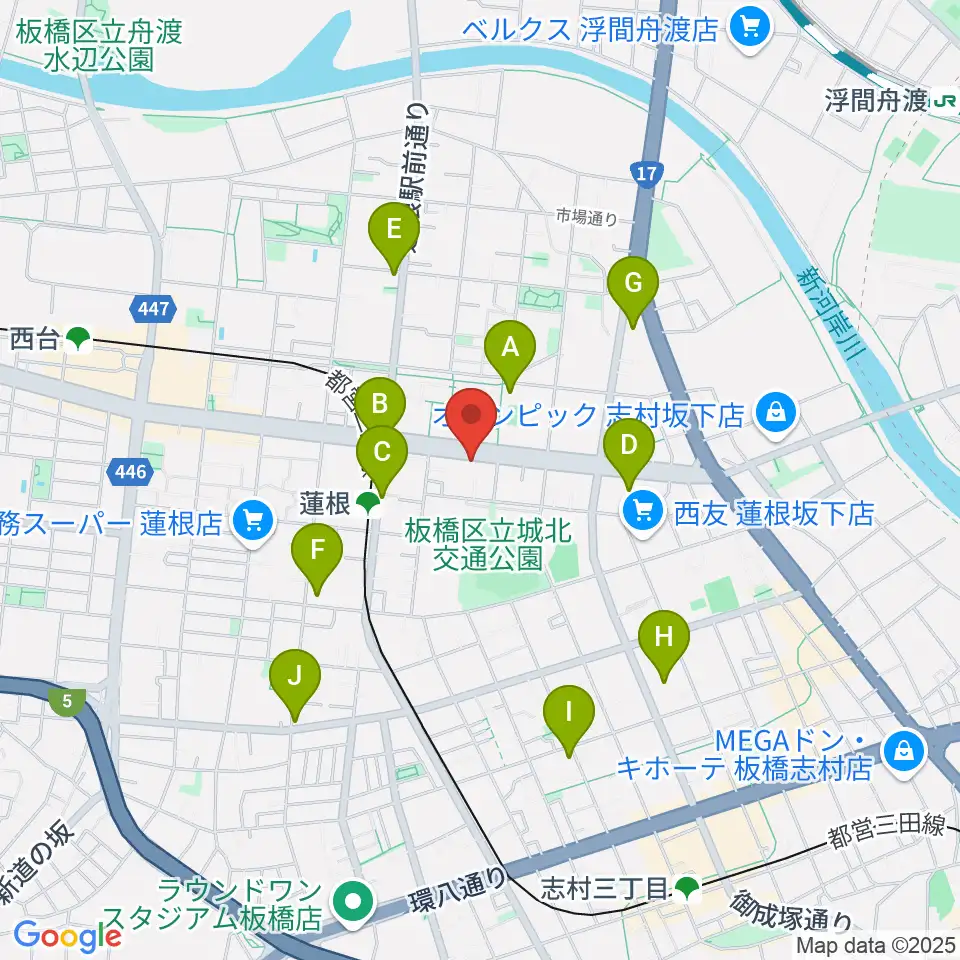 エアーサウンドスタジオ周辺のコンビニエンスストア一覧地図