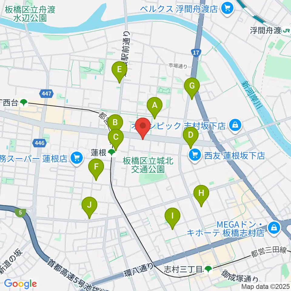 エアーサウンドスタジオ周辺のコンビニエンスストア一覧地図