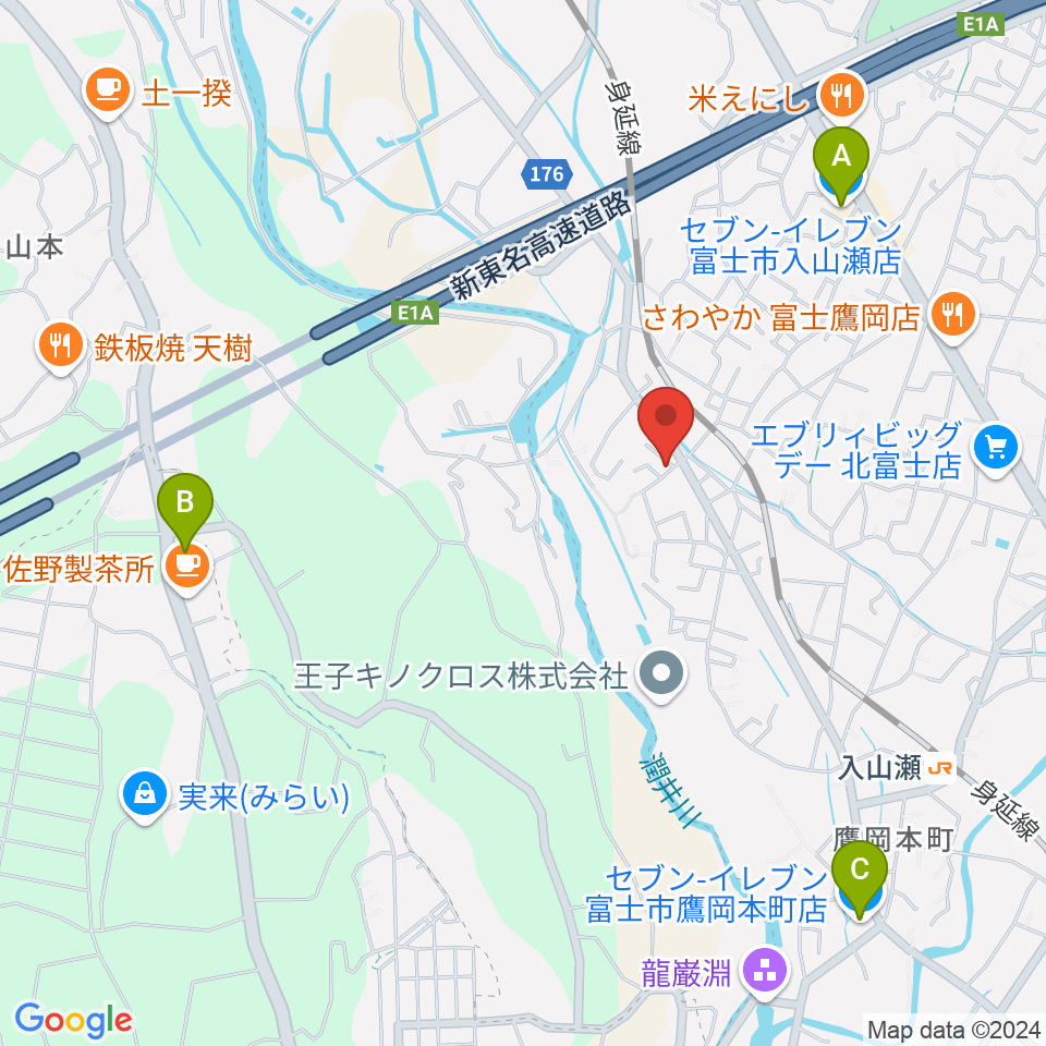 ウスイ音楽教室周辺のコンビニエンスストア一覧地図