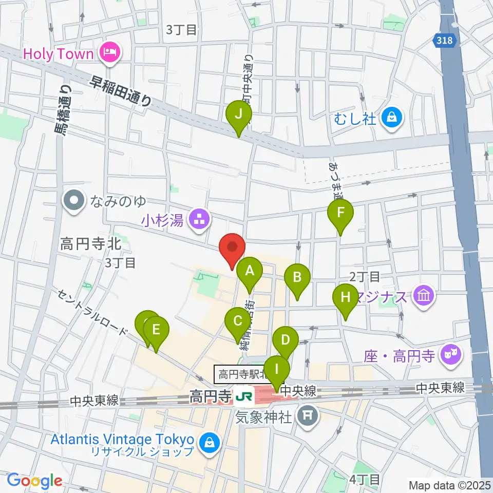 M'sボーカル教室周辺のコンビニエンスストア一覧地図