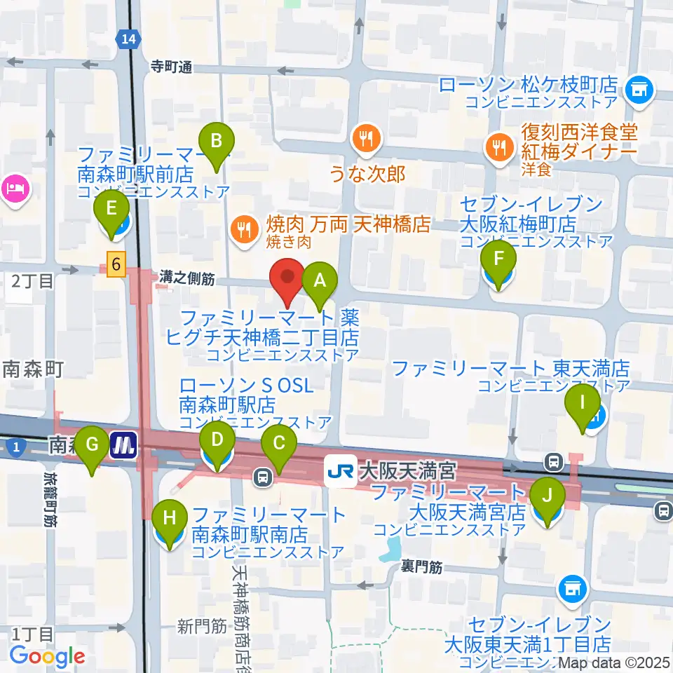 ブランチスタジオ周辺のコンビニエンスストア一覧地図