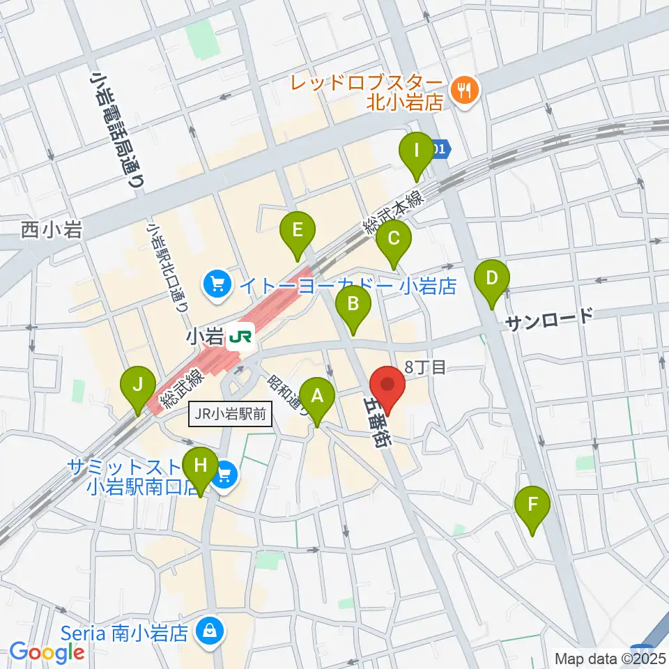 小岩STUDIO 2 TIMES周辺のコンビニエンスストア一覧地図