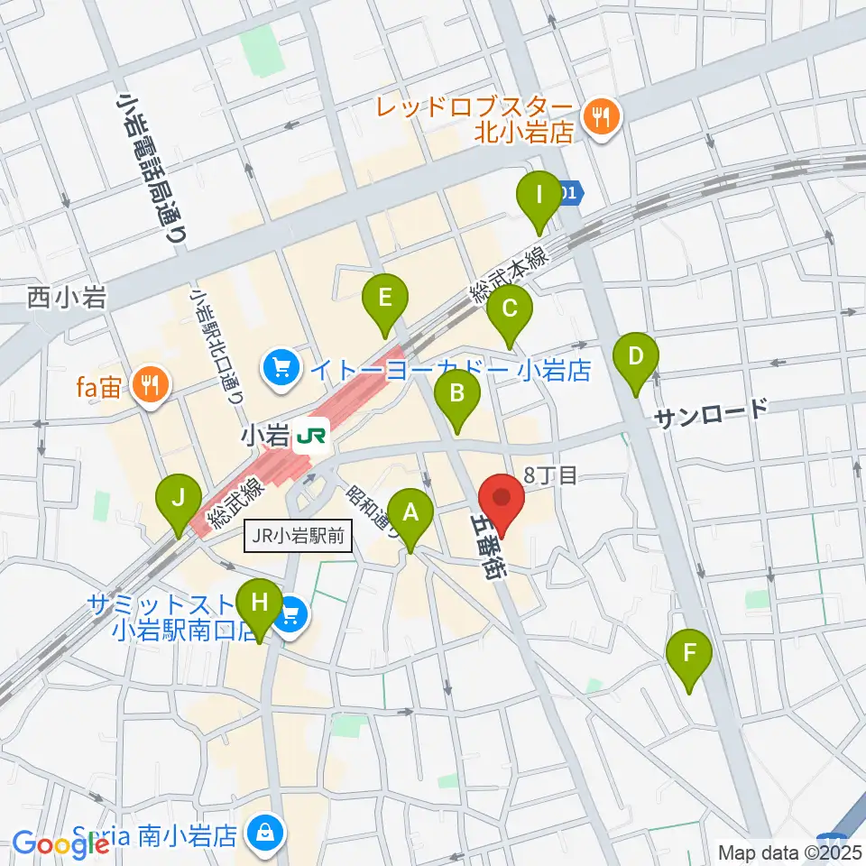 小岩STUDIO 2 TIMES周辺のコンビニエンスストア一覧地図