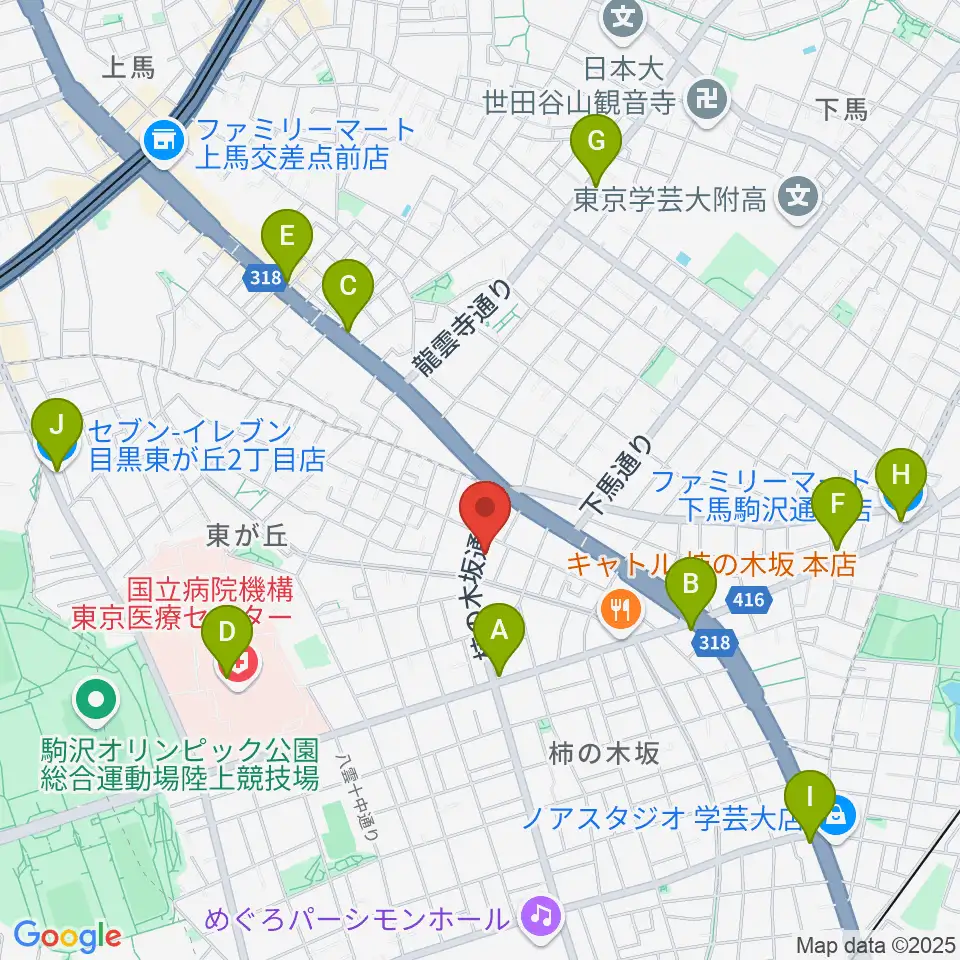 スタジオサーカス周辺のコンビニエンスストア一覧地図