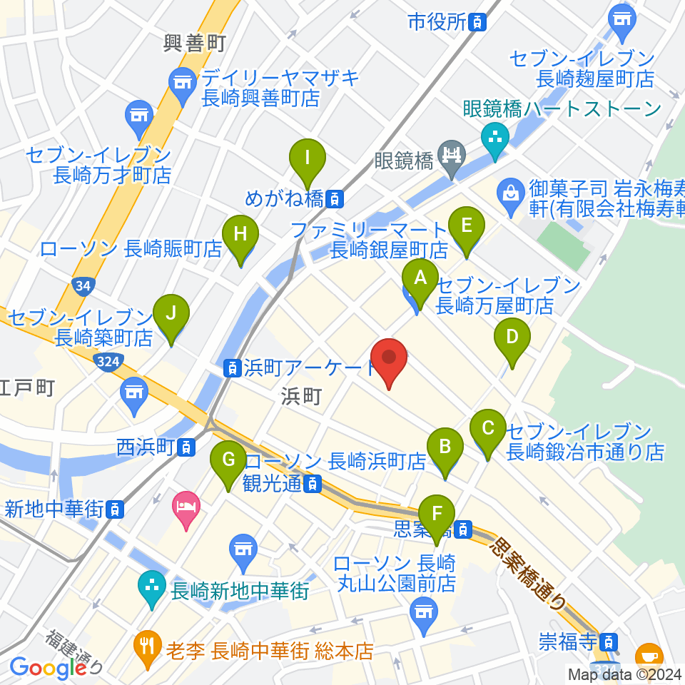 レイグルーム・ミュージック周辺のコンビニエンスストア一覧地図