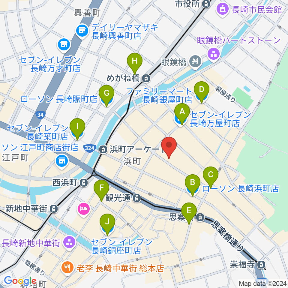 レイグルーム・ミュージック周辺のコンビニエンスストア一覧地図