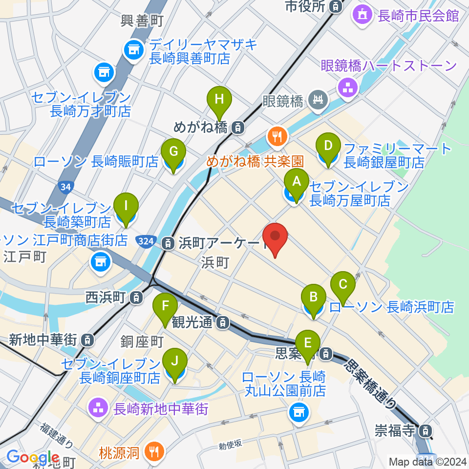 レイグルーム・ミュージック周辺のコンビニエンスストア一覧地図