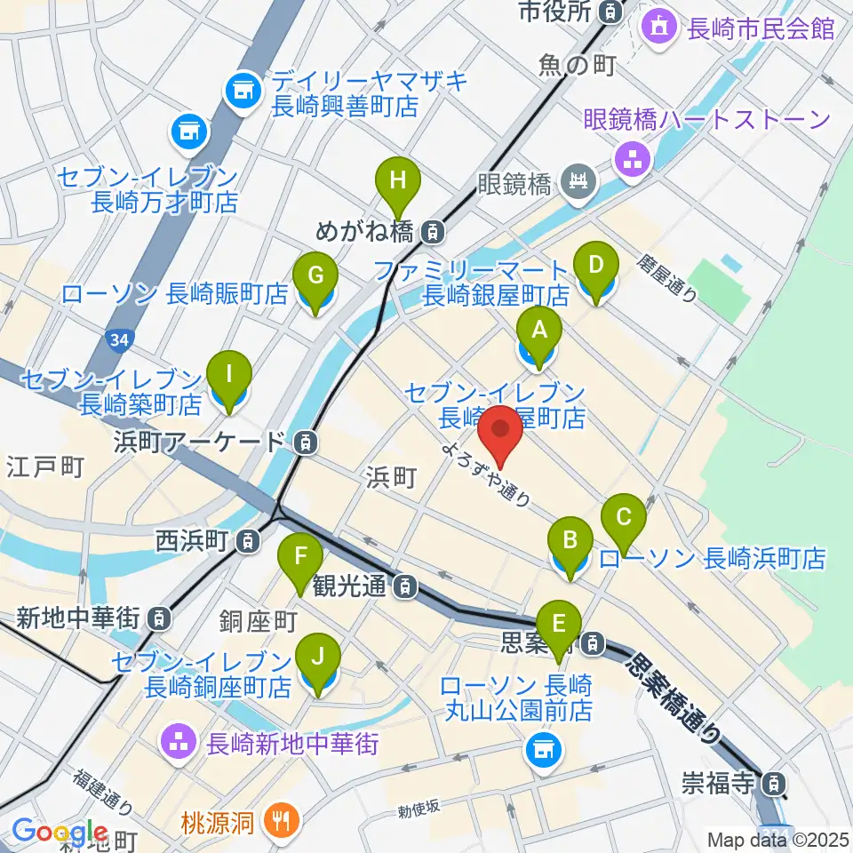 レイグルーム・ミュージック周辺のコンビニエンスストア一覧地図