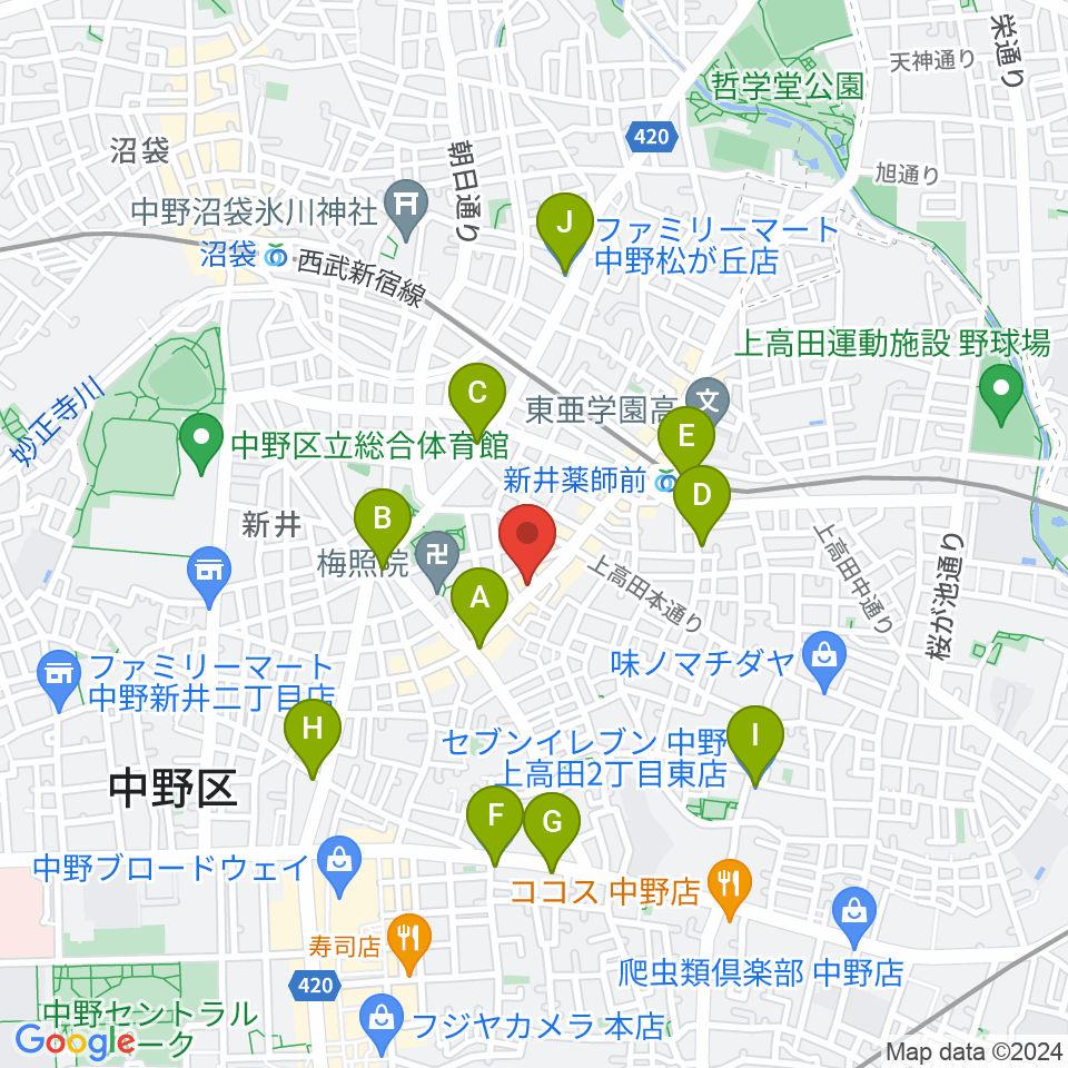 スペシャルカラーズ周辺のコンビニエンスストア一覧地図