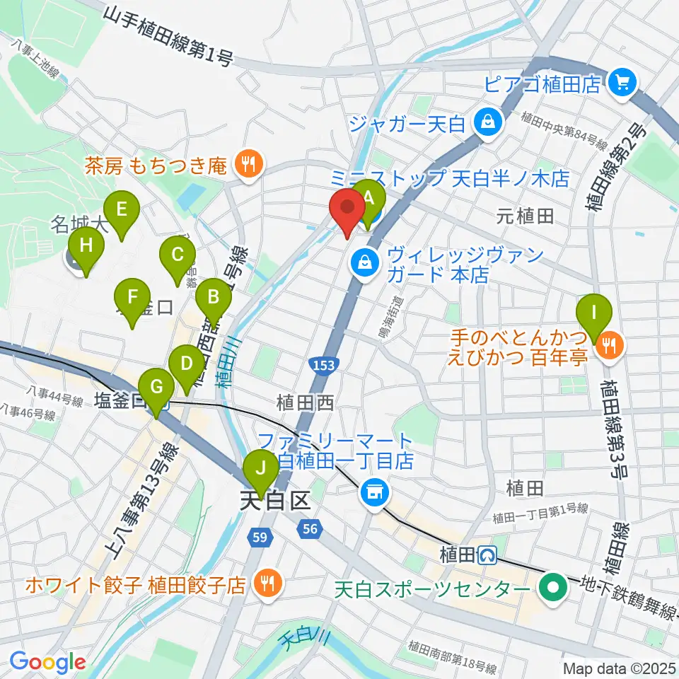 ゼロスタジオ周辺のコンビニエンスストア一覧地図