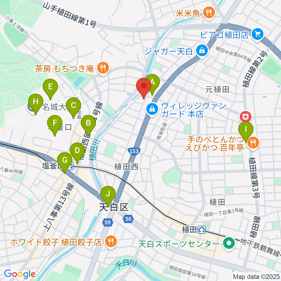 ゼロスタジオ周辺のコンビニエンスストア一覧地図