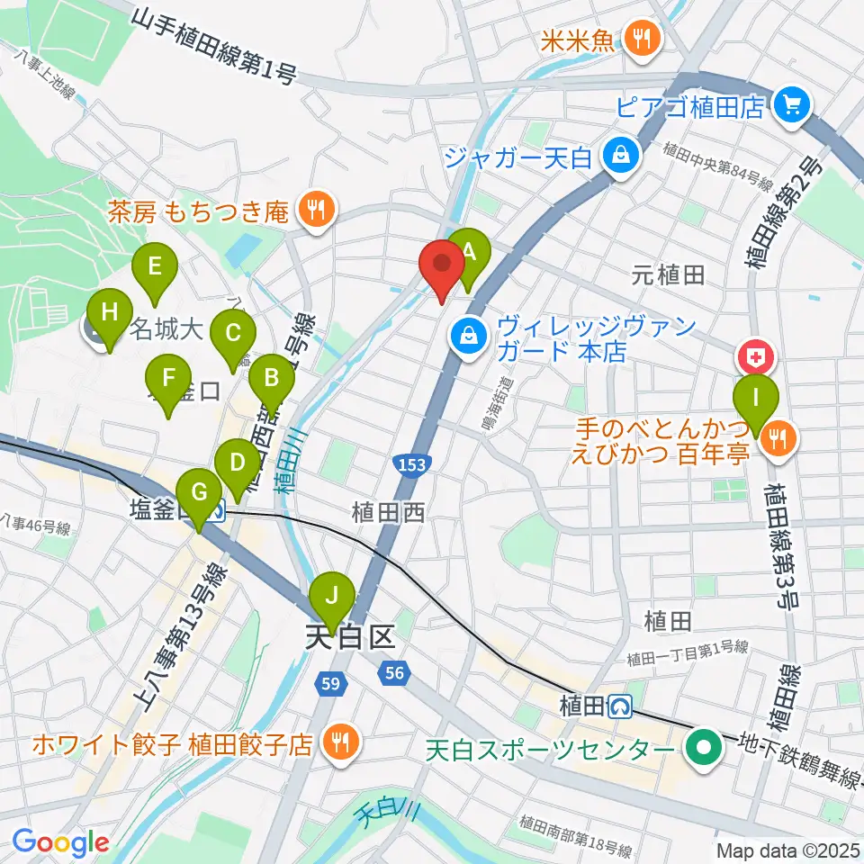 ゼロスタジオ周辺のコンビニエンスストア一覧地図
