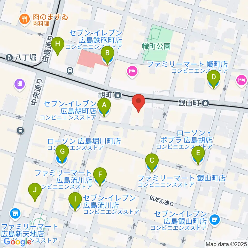 JM music Vocal School 広島周辺のコンビニエンスストア一覧地図
