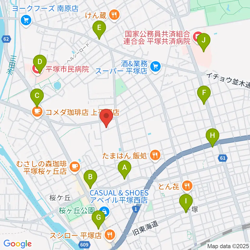 グーバス ミュージックインストゥルメンツ周辺のコンビニエンスストア一覧地図