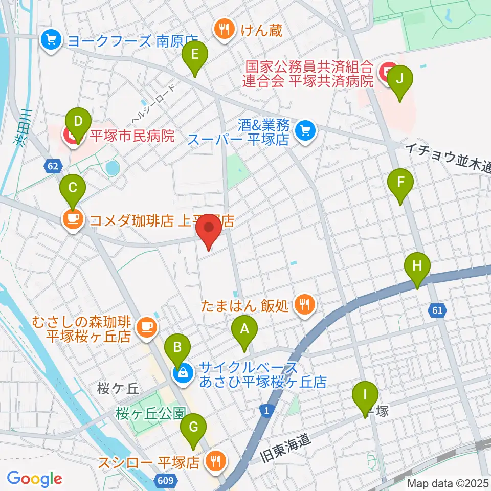 グーバス ミュージックインストゥルメンツ周辺のコンビニエンスストア一覧地図