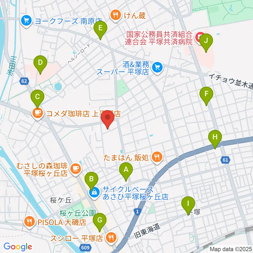 グーバス ミュージックインストゥルメンツ周辺のコンビニエンスストア一覧地図