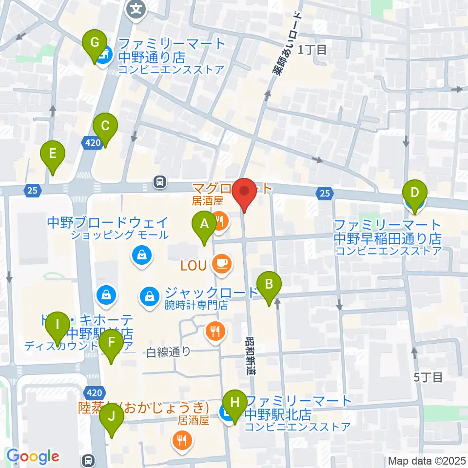 デイバイデイ周辺のコンビニエンスストア一覧地図