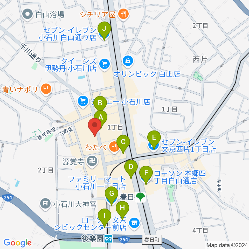 アルトフィールド音楽教室周辺のコンビニエンスストア一覧地図