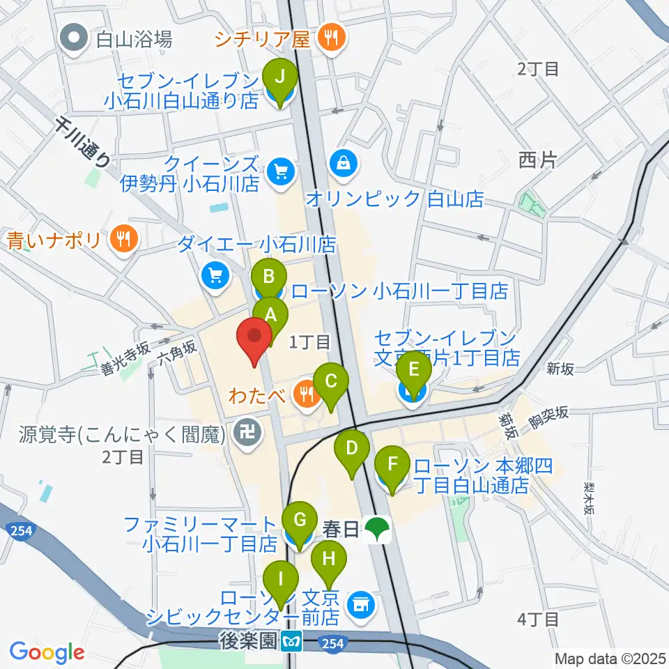 アルトフィールド音楽教室周辺のコンビニエンスストア一覧地図