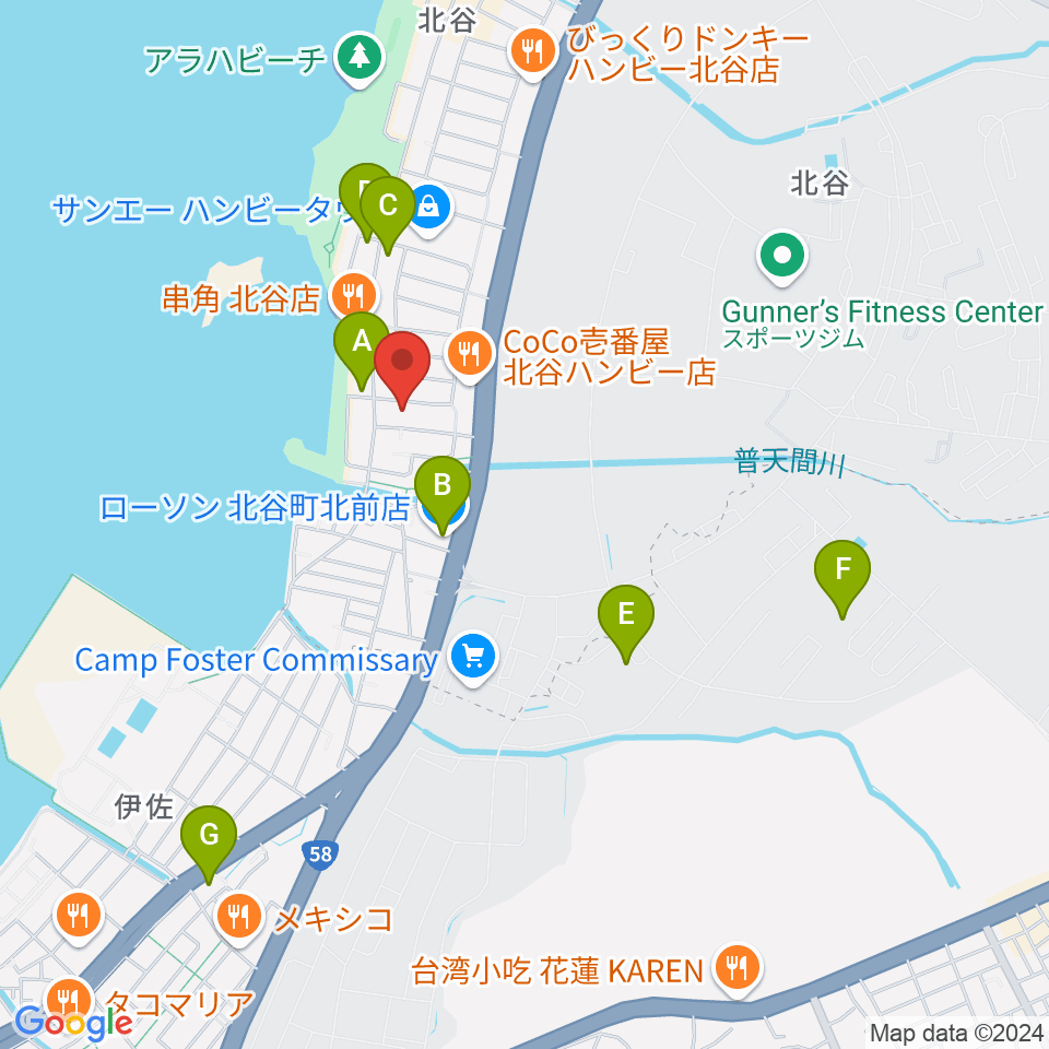 南国ピアノスタジオ周辺のコンビニエンスストア一覧地図