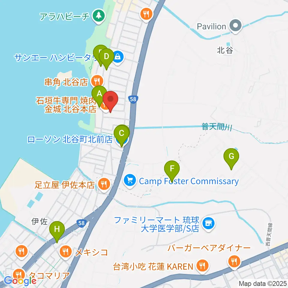 南国ピアノスタジオ周辺のコンビニエンスストア一覧地図