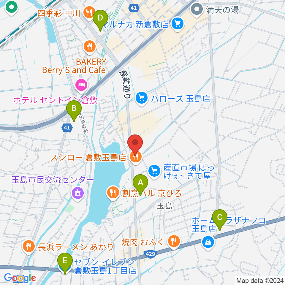 ミュージックサポートあうる周辺のコンビニエンスストア一覧地図