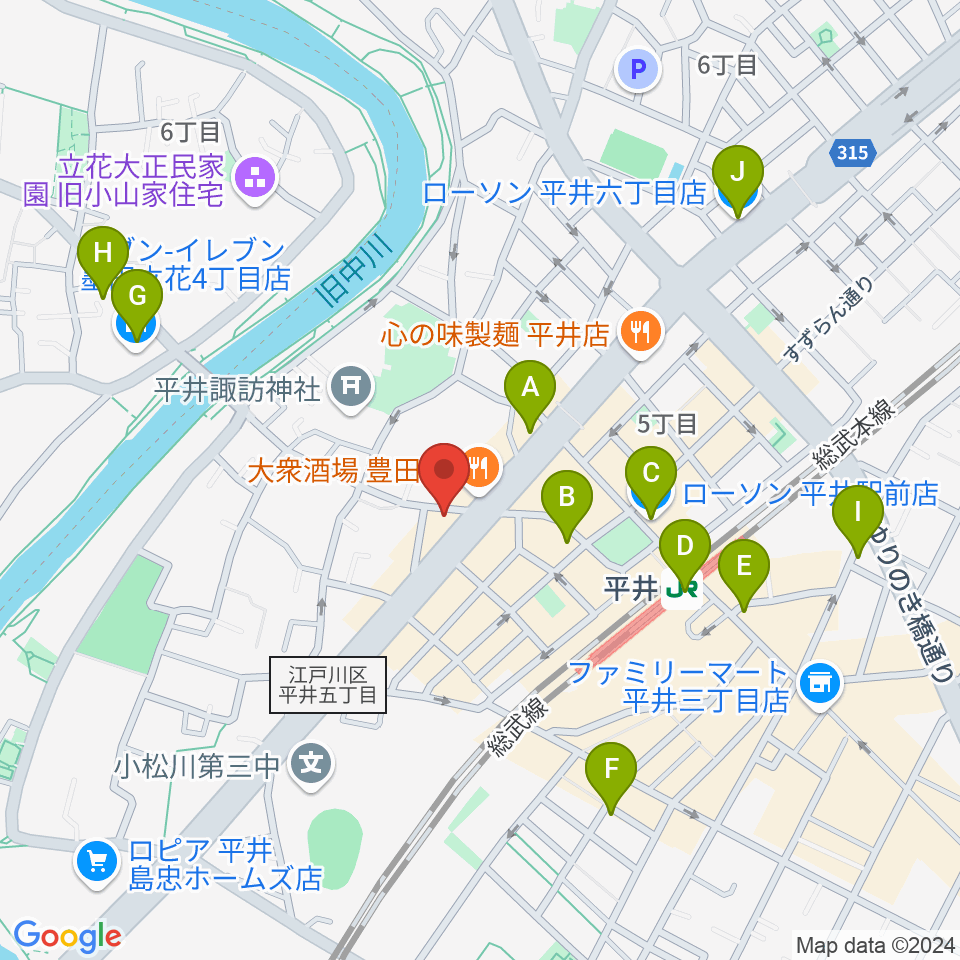 ギター工房タンジェリン周辺のコンビニエンスストア一覧地図