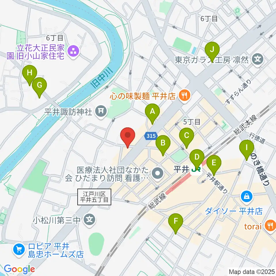 ギター工房タンジェリン周辺のコンビニエンスストア一覧地図