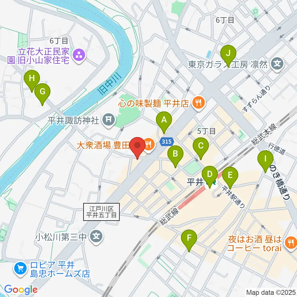 ギター工房タンジェリン周辺のコンビニエンスストア一覧地図