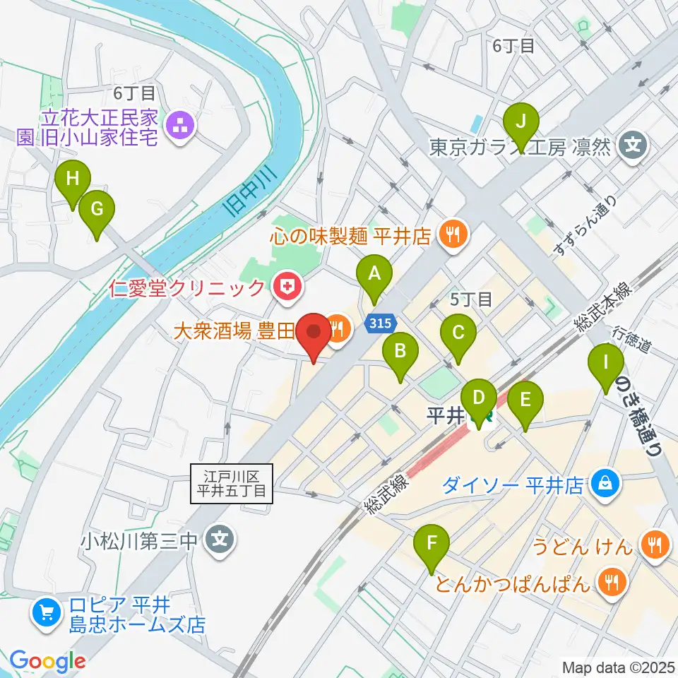 ギター工房タンジェリン周辺のコンビニエンスストア一覧地図